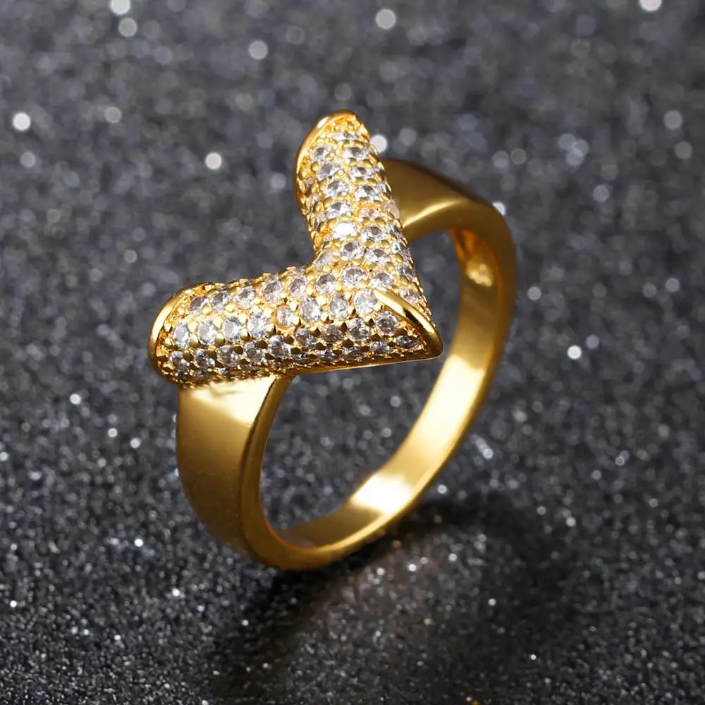 Aimeishi Hot Sale 18k Gold Jewelry Pave Micro Cubic Zircon Letter V Love Ring Buy Love Ring Letter V Love Ring Cubic Zircon V Love Ring Product On Alibaba Com