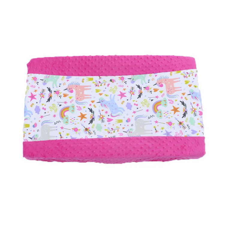 

Breathable custom design super soft minky baby cuddle change mat cover, N/a