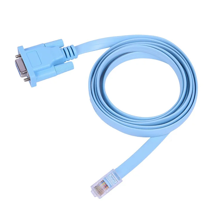 Db9 Serial Rs232 Port To Rj45 Cat5 Ethernet Lan Rollover Console Cable ...