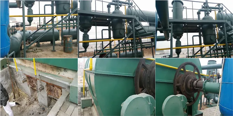 3-12TD batch type waste rubber plastic waste tyre pyrolysis plant