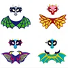 Halloween Mask and Wings Hallowmas Death God Party Masks Wings Kit For All Saints Day Felt Marks Halloween Party
