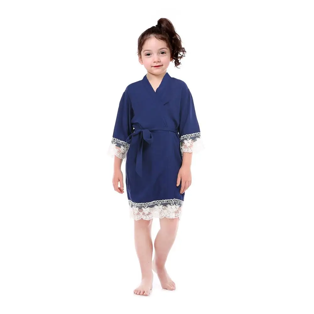 

Newest Fashion Children's Robe Design Pajamas Wholesale Toddler Girls Lace Nightgown