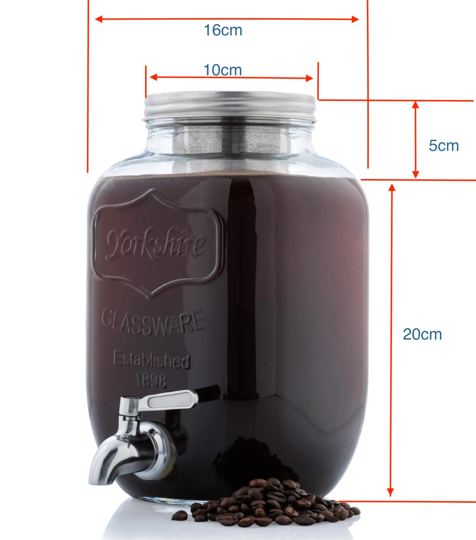 

1 Gallon Mason Jars Drink Dispenser Cold Brew Dripper Maker System, N/a