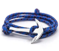 

Hot selling x power energy bracelet navy blue nylon rope anchor bracelets for men designs