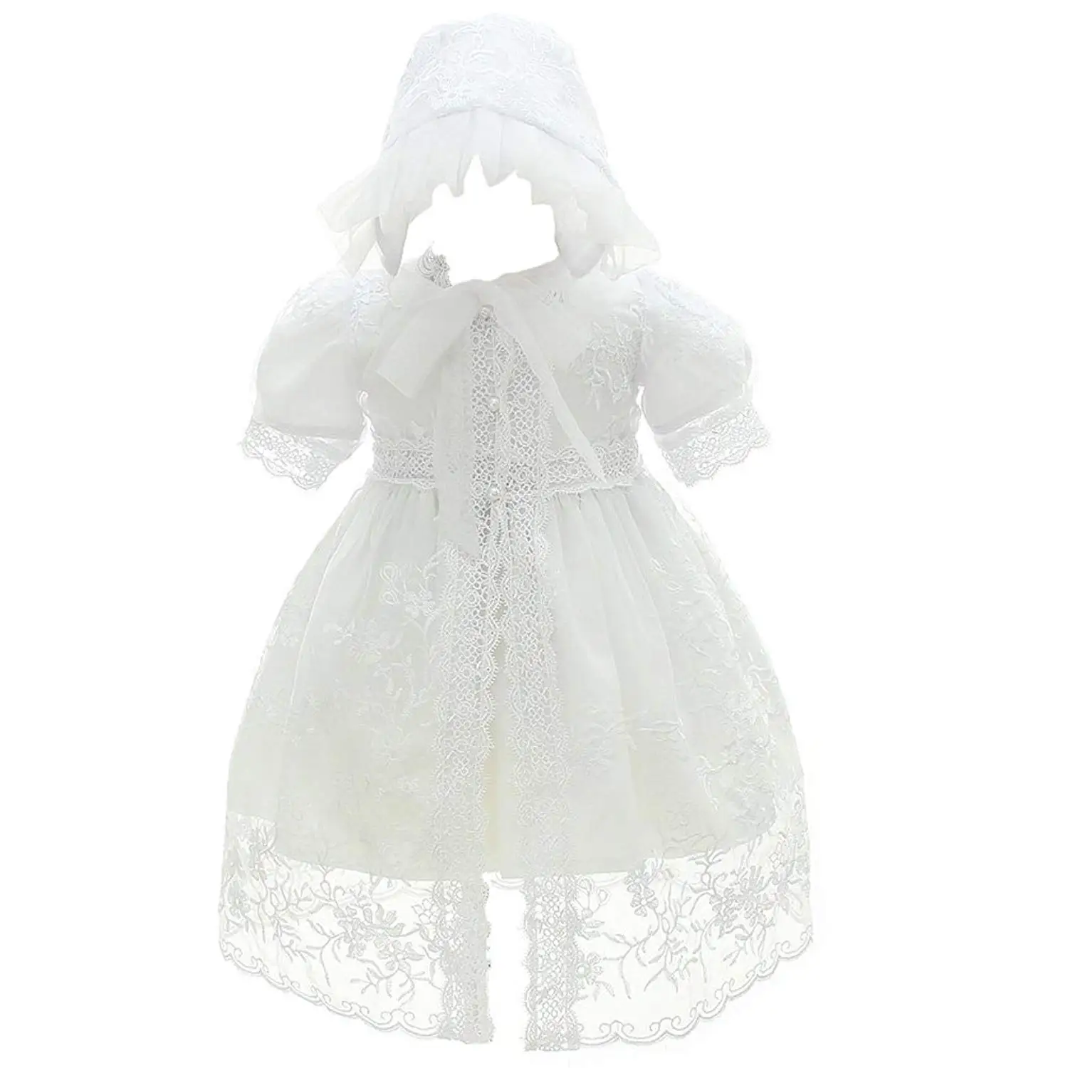 Coozy Baby Girl Christening Dress Princess Party Wedding Dress Baptism Growns Dresses 3Pcs Set