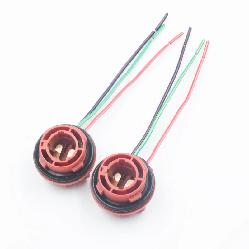 
car BAY15D 1157 LED brake light P21/5W bulb socket harness plug connector 1157 Wiring Socket for LED Signal Light lamp holder 