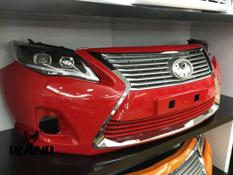 VLAND factory for car bumper for Corolla bumper for 2010 with light bar and middle grille for Corolla Front bumper