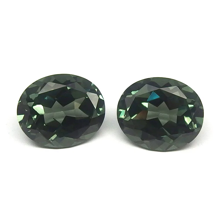 High Quality Oval Cut Synthetic Green Spinel Gemstone Buy Synthetic Green Spinel Gemstone Oval