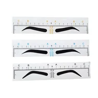 

Plastic Disposable Eyebrow Stencil Stickers Adhesive Eyebrow Ruler Private Label 3D Microblading Stencils PMU Shaping Tool