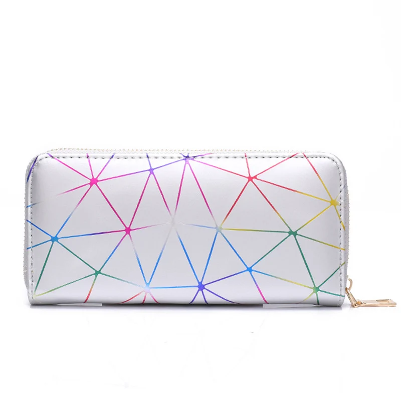 

Geometric Laser Purses For Girls 2019 Fashion Designer Ladies Long Wallets Coin Purses Handbags Women, Black etc.