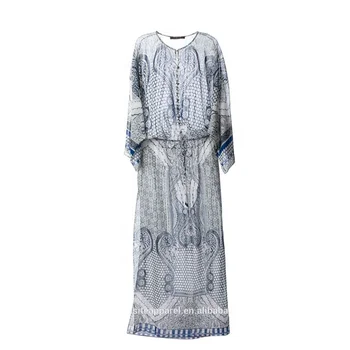 chiffon kaftan maxi dress