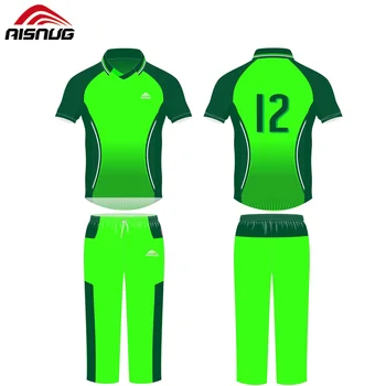 Sports Jersey New Model Full Hand Green Cricket Jersey Pattern Design ...