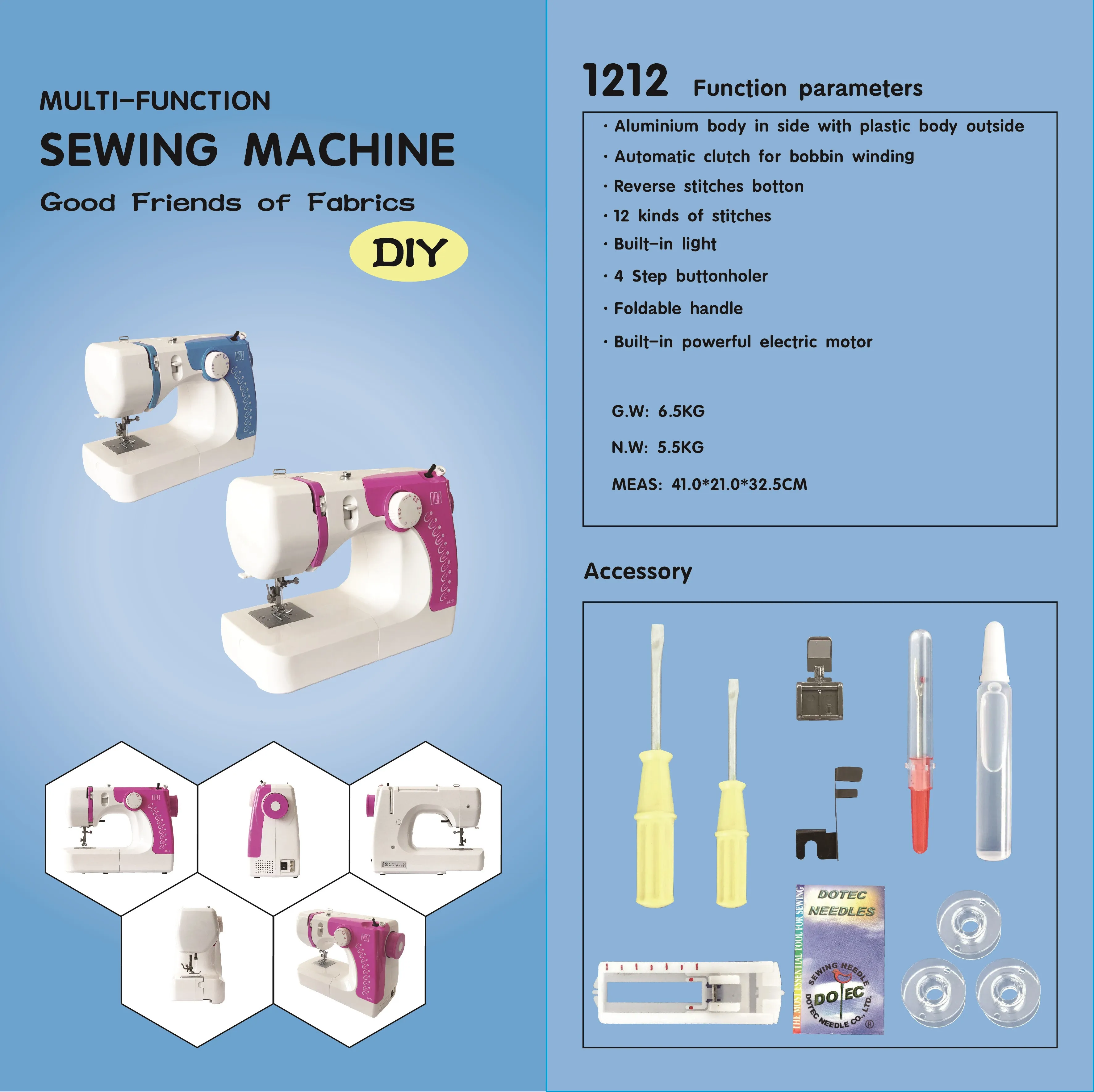 GC1212B domestic mini Home use sewing machine, View household sewing