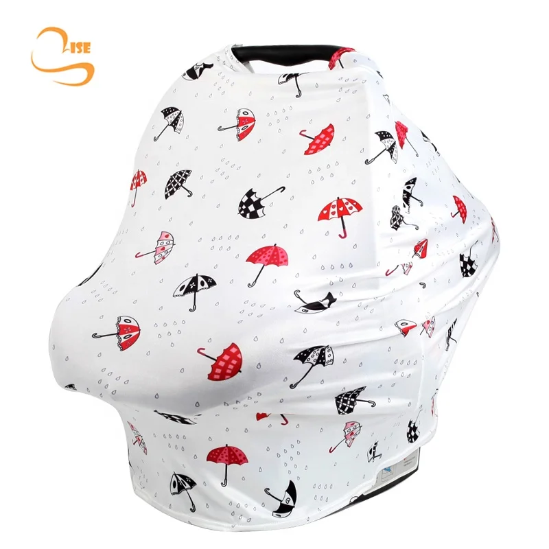 

Mulit-use Stretchy Baby Car seat Canopy Outdoor Printed Knitting Nursing Cover Breastfeeding