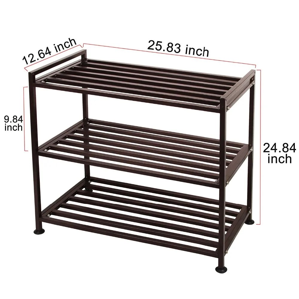 Cheap 3tier Iron Utility Shoe Rack 9 Pairs Shoe Tower Storage Organizer For Home Buy Shoe