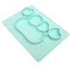 Easy clean silicone plate baby, waterproof dishes set, special design baby plate
