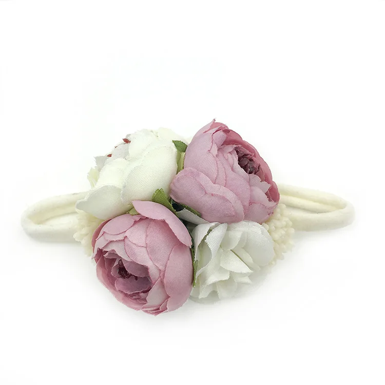 

Customised Girl Hair Accessories Mini Flower Crown Headbands Children Baby Floral Nylon Headband, Picture