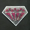 Custom Felt Background Diamond Sequins Patches Iron On Sequins Patches