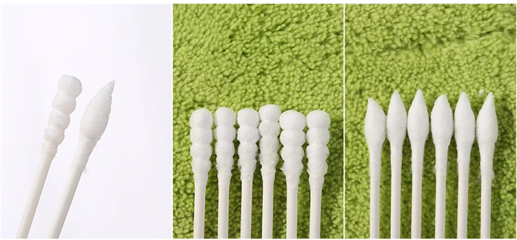baby disposable soft delicate pointed spiral cotton swab paper
