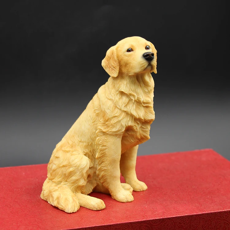 New Sitting Golden Retriever Handmade Resin Crafts Home Decorative Dog Figurine Buy Golden