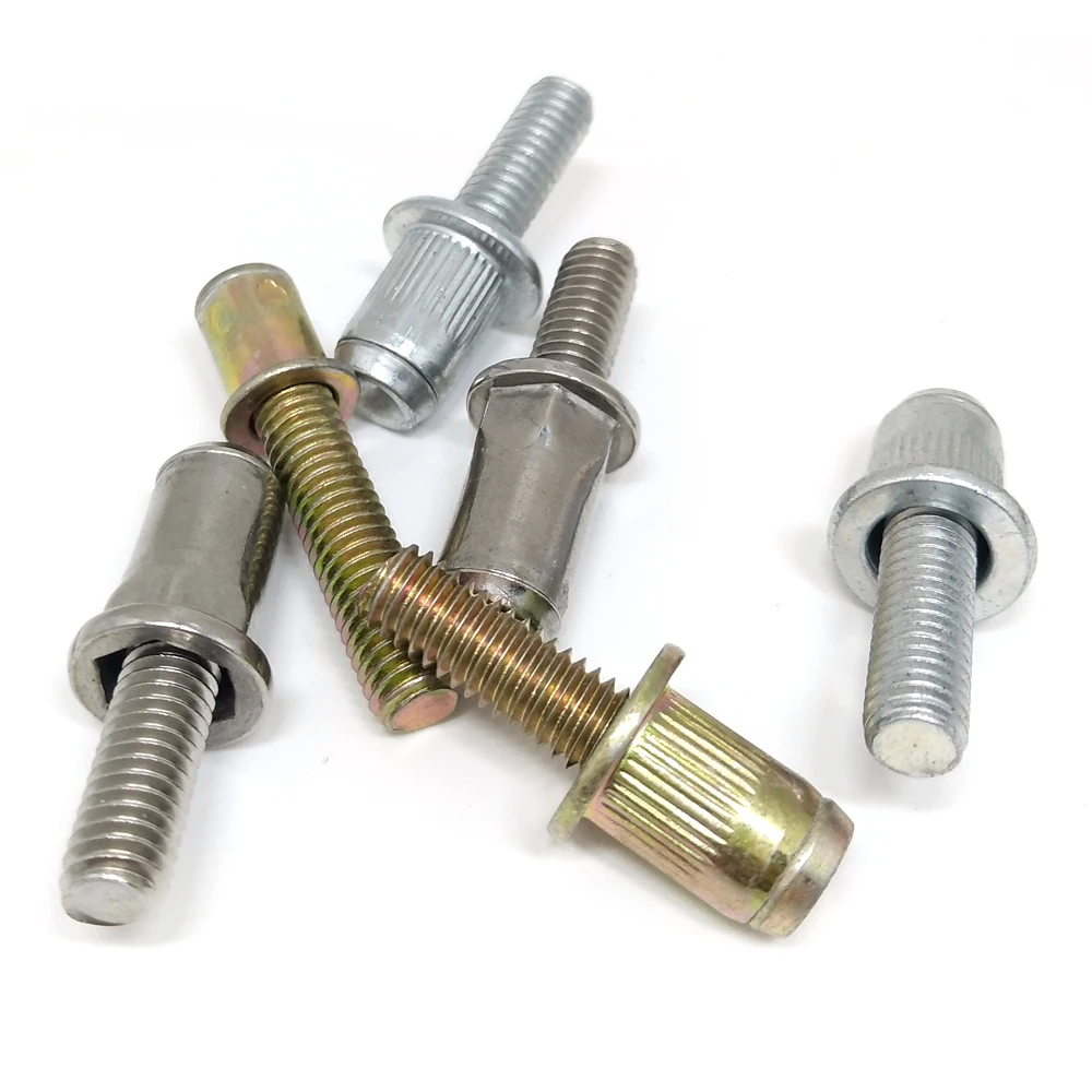 Stainless Steel Prebulbed Cross Rivet Nuts Slotted Body Inserts Cross