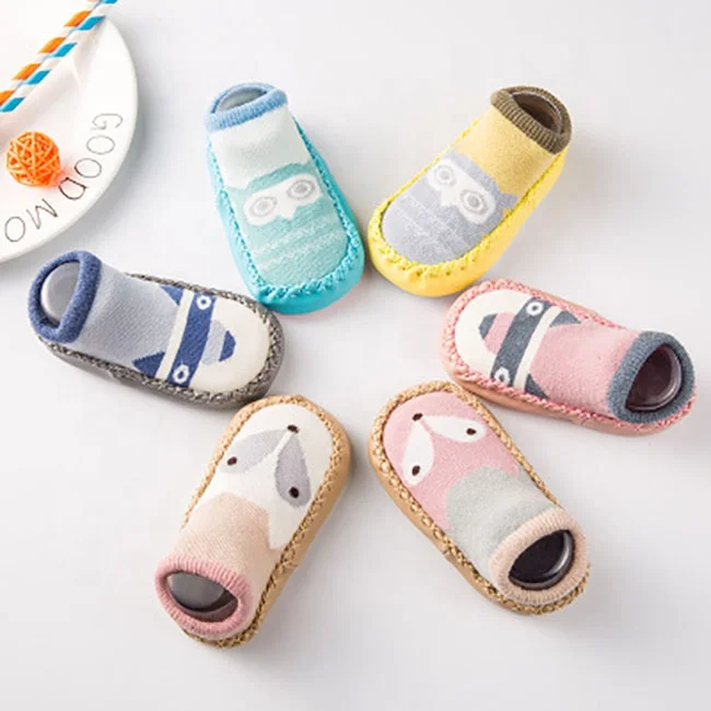 

Toddler baby floor socks autumn and winter thick infant funny socks anti slip baby boy socks with rubber soles, As picture show