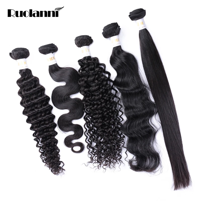 

RLN wholesale best natural brazilian human ombre virgin hair curly loose wavy straight weave waves bundles hair