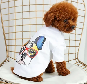 Image of 2019 new pet dog clothes, popular logo printed spring and autumn hoodie