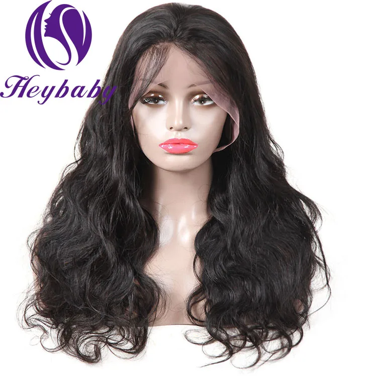 

Hot selling human hair wig 150% density body wave vrigin hair frontal lace frontal wig, Natural colors