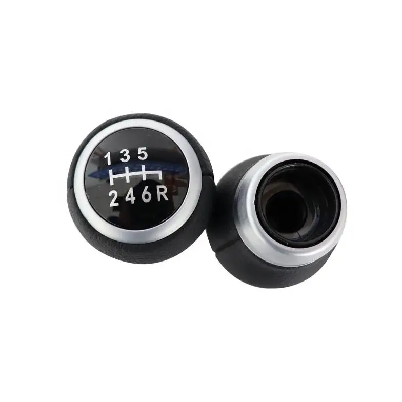 Custom Cool 5 Speed Satin Leather 6speed Shift Gear Knob For Subaru Carcon 2009 Forester Sti