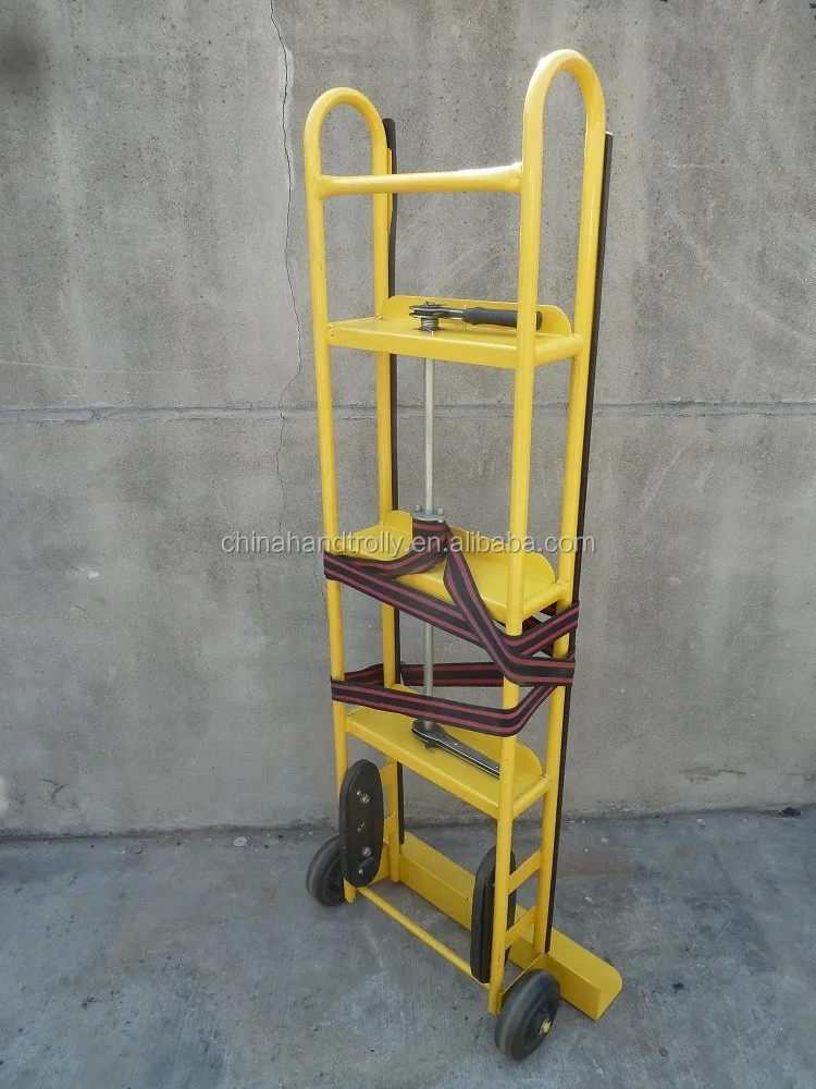 Two Solid Wheels Furniture Dolly Hand Trolley With Cranks Stair