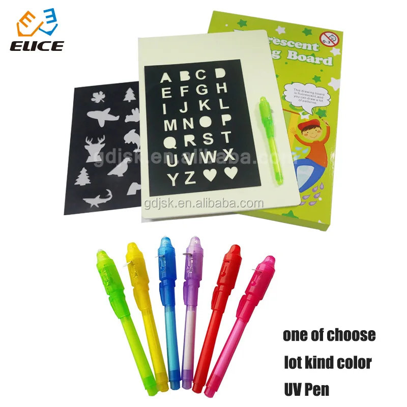 A3 A4 A5 Magic Luminous Drawing Board Draw with Light-Fun Sketchpad Board  Fluorescent Pen Russian English Light Up Draw Kids Toy