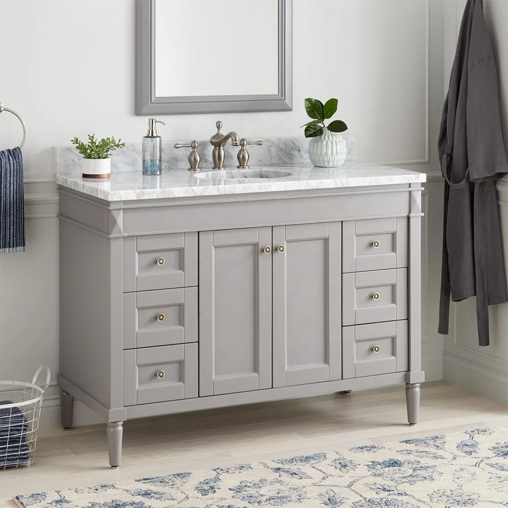 
floorstanding white bathroom vanity 