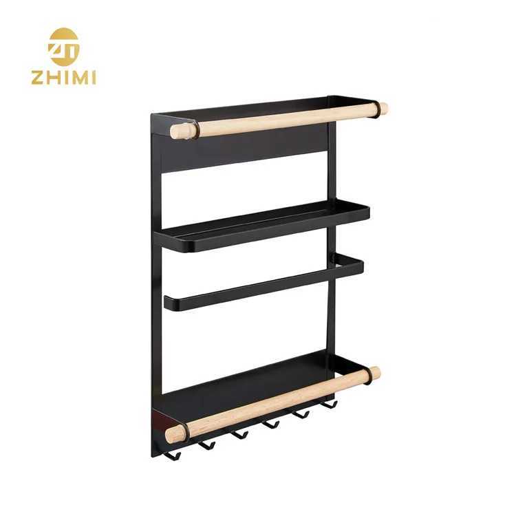 

New Style Wall Mounted Refrigerator Side Shelf Kitchen Magnetic Fridge Storage Rack