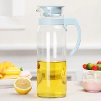 

Heat resistant glass hot and cold plastic water filter jug with lid and handle