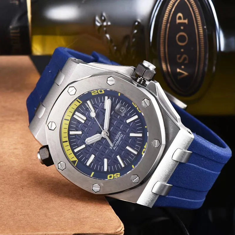 

2019 Silicone Strap Big Steel Metal Dial Design Watches for Men, 10color