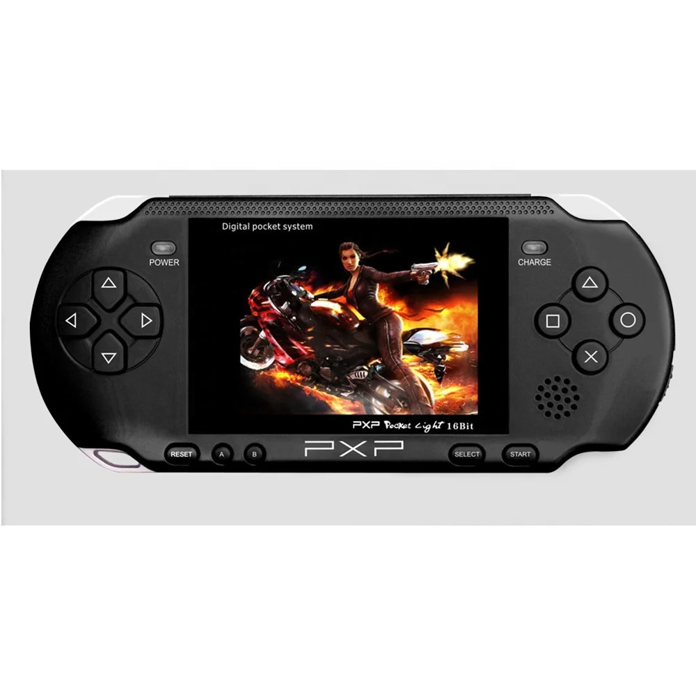 

Factory Cheap Sale PXP 3 16 Bit Handheld Game Player Connecting To TV Portable Classic Mini Game Console For Sale, Black / red/ white/blue