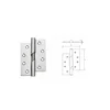SUS304 Stainless Steel Rising Falling Butt Door Hinge
