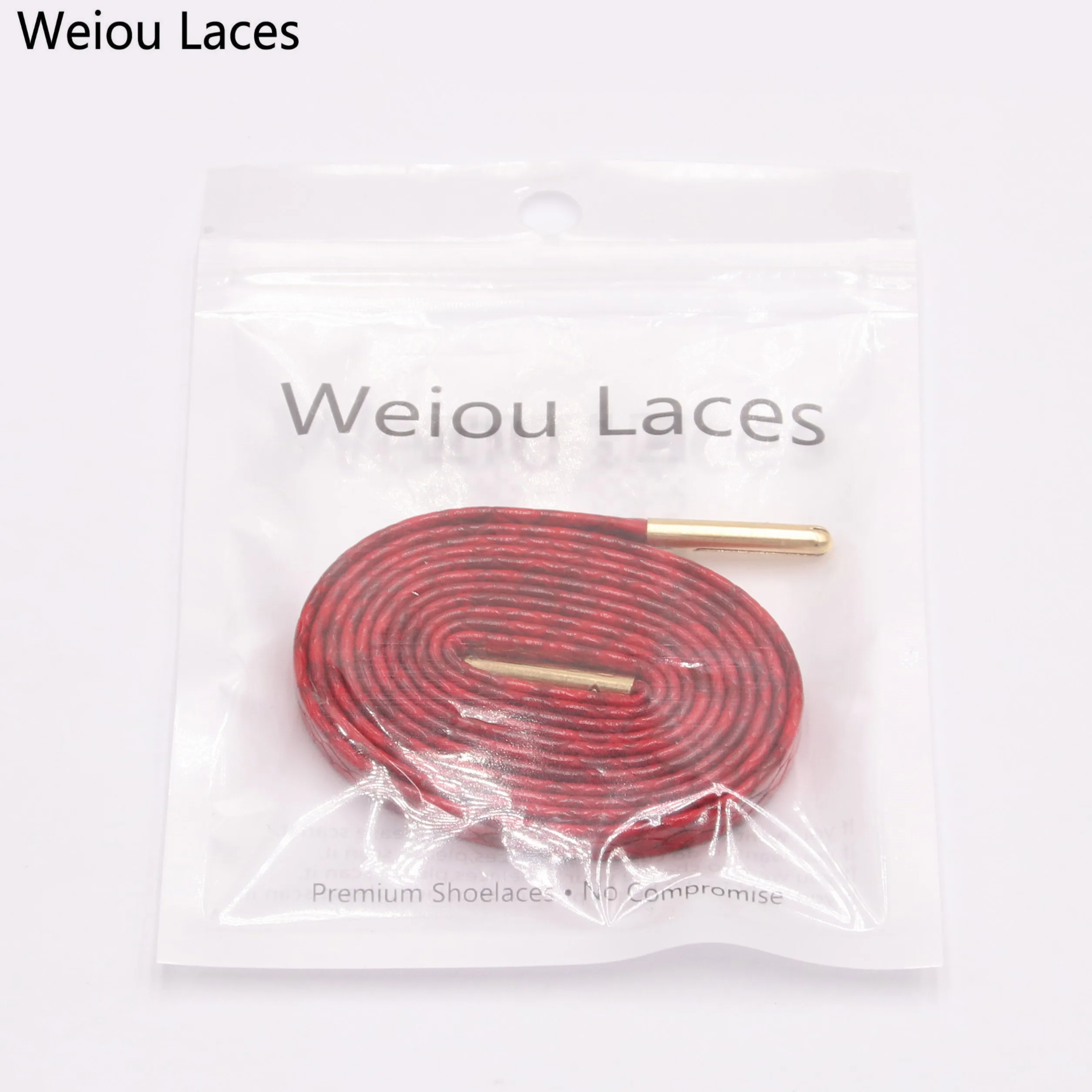 Weiou Snakeskin Leather Shoelace Real Leather Made Elegant Premium