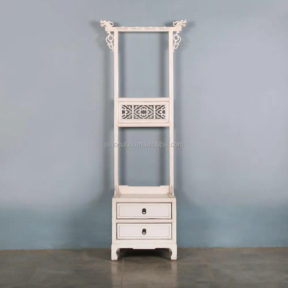 Chinese Asian Vintage Furniture Antique Wooden Coat Hanger Stand