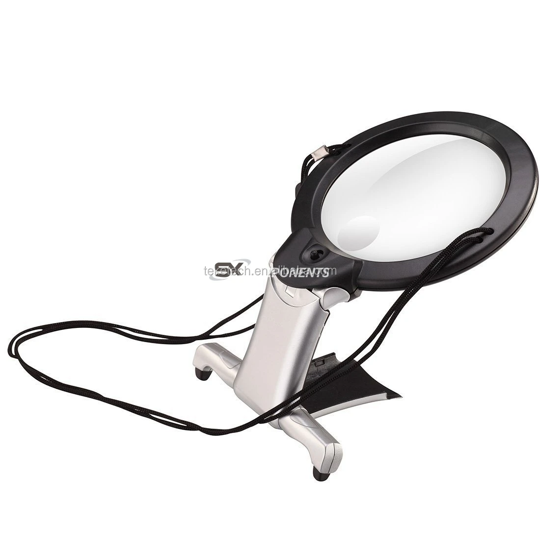 Textile Metal Magnifying Glass with Scale for Sewing HunterBee 30X Metal Magnifier Fabric Magnifying Glass Map Reading Linen Tester Loupe with 6 LED and UV Light 