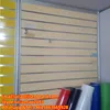 pvc coated mdf slatwall/pvc slatwall panel/pvc faced mdf slatwall with aluminum insert