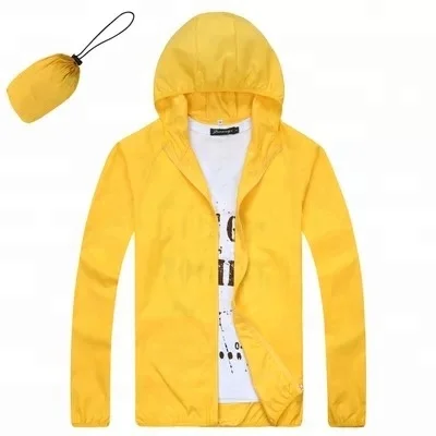 waterproof foldable UV protection lightweight windbreaker skin light jacket