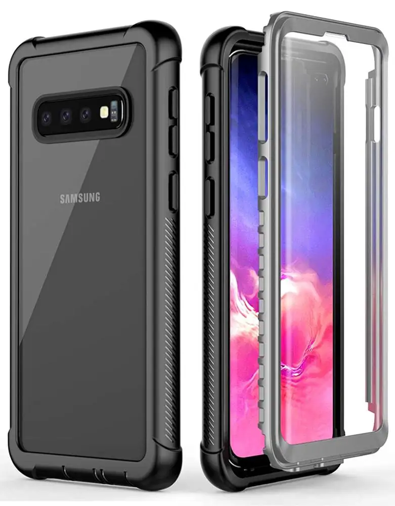 

Heavy Duty Shockproof Full-Body Clear Case for Samsung Galaxy S10 Shenzhen Wholesale OEM Rugged Case with Screen Protector