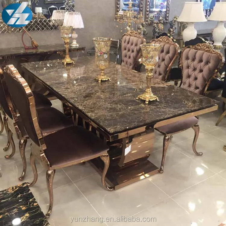 
European Classical Royal Marble Dining Table 
