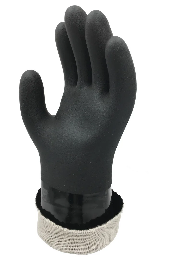 Good Grip Pvc Triple Dipping Coating Oilfild Mechanical Work Gloves