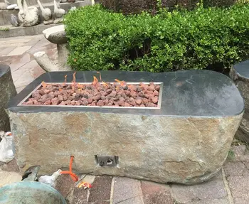 Black Basalt Stone Fire Pit Table Top Polished Buy Black Stone