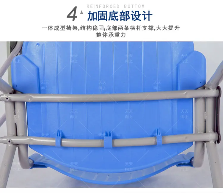 Stack Chair with Writing Tablet Tube Frame High School and Adult Student Chair Book Rack