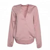 2018 Autumn Long Sleeve V Neck Regular Blouse for Ladies