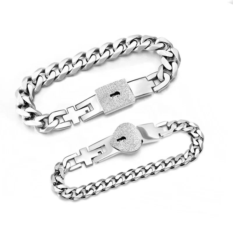 

couple bracelet magnetic lock and key silver neckalce stylish set totwoo his and hers bracelets couple bracelet